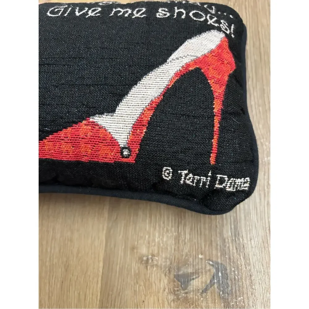 Y2K Forget Candy Give Me Shoes Mini Accent Pillow Fashion Diva Decor Terri Doma